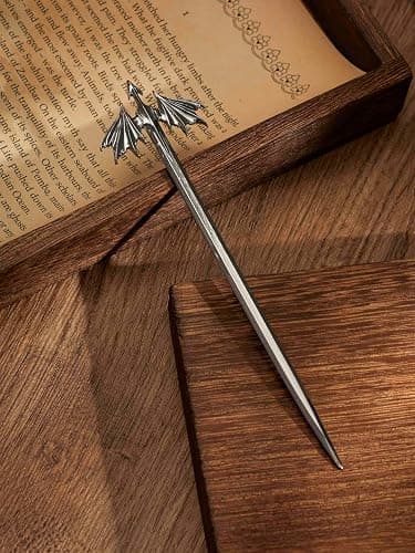 💜💜HAQUIL Dragon Wing Hair Stick, Vintage Viking Jewelry Clip Minimalist Hair Accessories for Women thumbnail 7