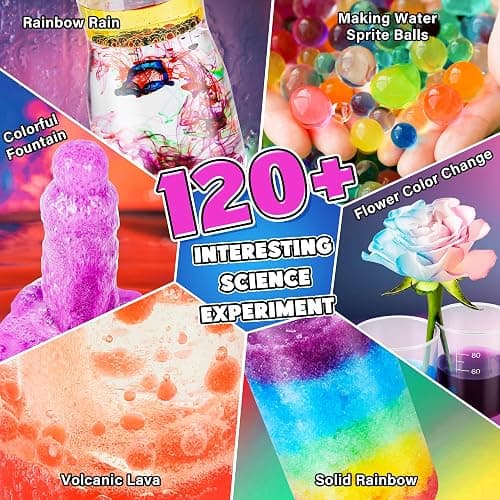 Kuovei Science Kit for Kids,120 Science Lab Experiments,Scientist Costume Role Play STEM Educational Learning Scientific Tools,Birthday Gifts and Toys for 6 7 8 9 10-12 Years Old Boys Girls Kids thumbnail 7