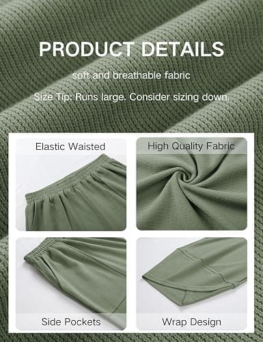 Xiaoxuemeng Womens Baggy Wide Leg Pants Casual Elastic Waisted Palazzo Harem Pants with Pockets thumbnail 4