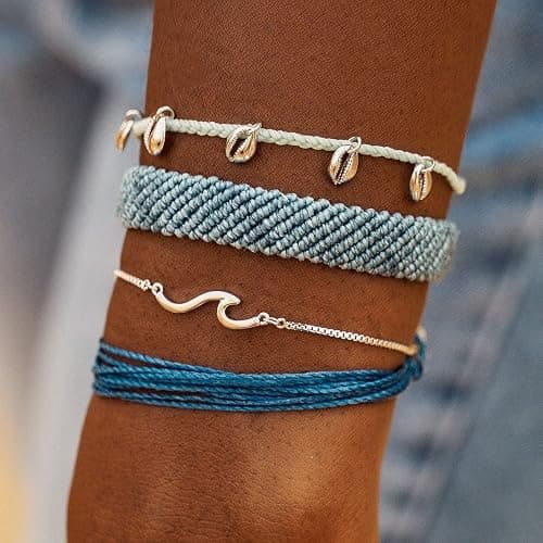 Pura Vida Maui Style Bracelet Pack - Stackable Bracelets for Women - Handmade Accessories, Adjustable Bands - Multicolor, Set of 4 thumbnail 5