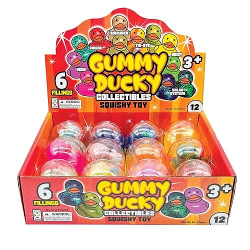Raymond Geddes Gummy Ducky Collectible Squishy Toys - Pack of 12 - Adorable and Fun Toys for Kids thumbnail 4