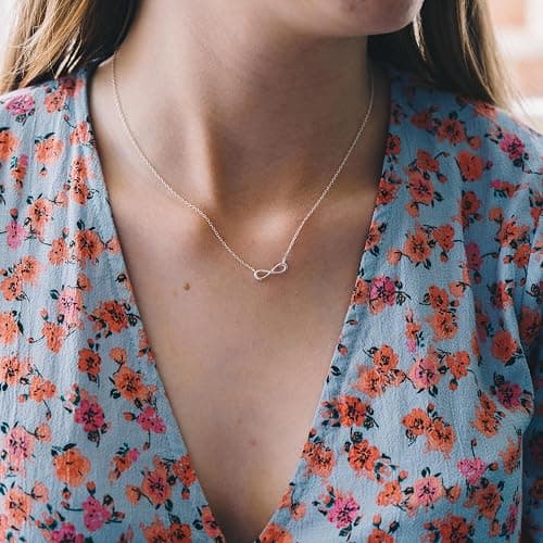 Friendship Infinite 8 Necklace Lucky Elephant Star Pearl Circle Pendant Necklace for Women Gift Card… thumbnail 3