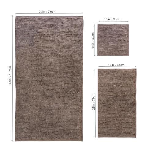 SKL Home CloudSoft 100% Cotton Luxury 6-Piece Towel Set, 600 GSM, Ultra Plush & Absorbent - 2 Bath Towels, 2 Hand Towels, 2 Washcloths, Mink Brown thumbnail 3
