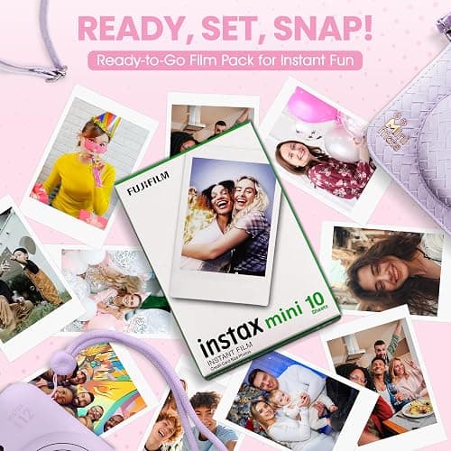 Fujifilm Instax Mini 12 Instant Camera Lilac Purple + Minimate Custom Designed Case + Fuji Instax Film 10 Sheets & Photo Album thumbnail 5