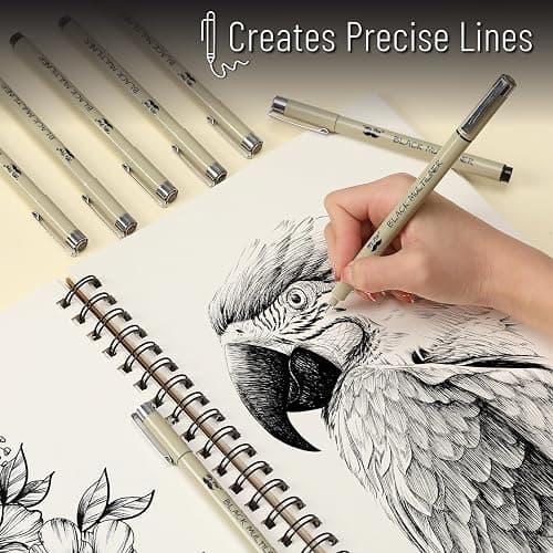 Mr. Pen - 0.45mm Micro Fine Point Pens, 8 Pack - Black Ink Pens for Drawing, Bible Journaling & Sketching thumbnail 5