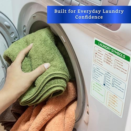 Laundry Symbols Chart Magnet (5x7.6 Inches) – Laundry Care Symbols Chart for Washing Machine & Dryer – Magnetic Laundry Room Must Haves – Stylish Laundry Room Accessories for Easy Clothing Care thumbnail 8