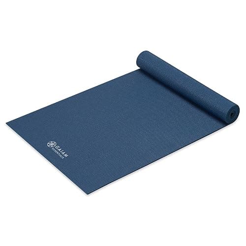 Gaiam Essentials 1/4" Thin (6mm) Yoga & Pilates, Fitness & Exercise Mat with Easy-Cinch Carrier Strap Cusion Support For Fitness and Gym Workouts thumbnail 8