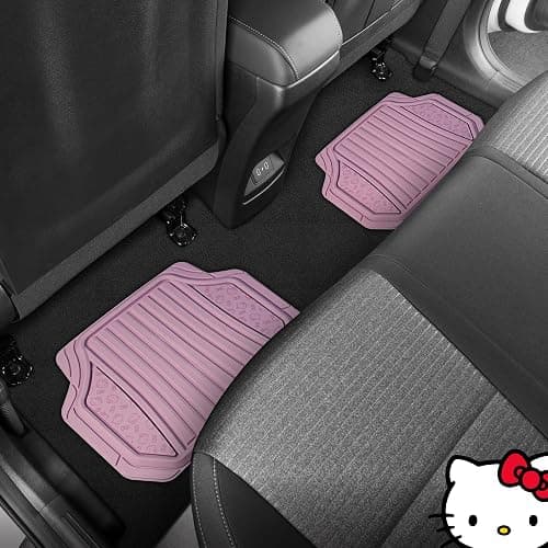 Hello Kitty Car Mats 4pc Floor Mats for Cars Trucks SUVs Pink Car Floor Mats for Women Men Accessories Rubber Heavy Duty Cute Non-Slip Always Front Rear Hello Kitty Cars Accessories Pink thumbnail 9