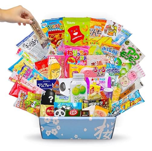 Sakura Box Japanese Snacks & Candy Dagashi Gift Box 50 Pieces English Booklet Surprise Gift thumbnail 2