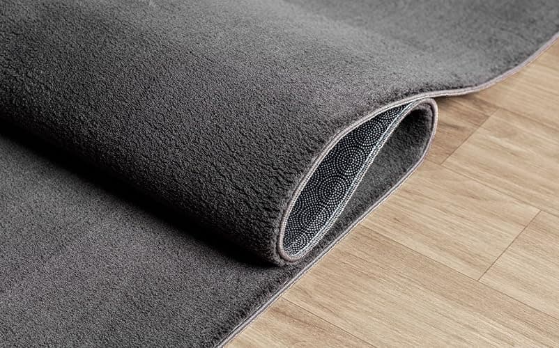 the carpet Relax kuscheliger Kurzflor Teppich, Anti-Rutsch Unterseite, Waschbar bis 30 Grad, Super Soft, Felloptik, Anthrazit, 120 x 160 cm thumbnail 8