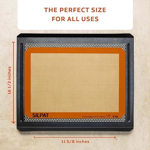 Silpat Premium Non-Stick Silicone Baking Mat, Half Sheet Size, 11-5/8 x 16-1/2, Orange thumbnail 4