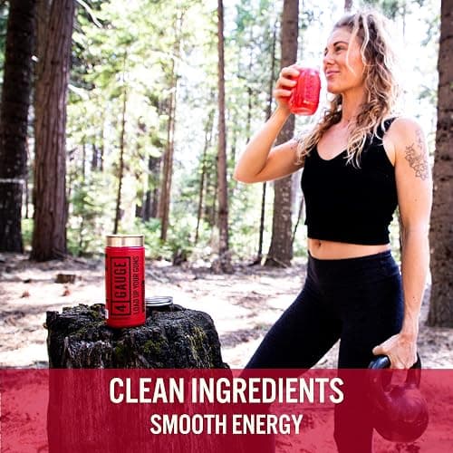 4 Gauge Natural Preworkout Without The Jitters | 30 Servings | Nitric Oxide Booster | L-Citrullline, L-Carnitine, Creatine | No Artificial Ingredients | Frozen Lemonade thumbnail 9