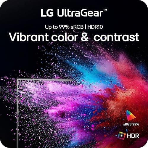 LG 24G411A-B 24-inch Ultragear Full HD (1920 x 1080) IPS Gaming Monitor, 144Hz (O/C), 1ms MBR, NVIDIA G-Sync Compatible, AMD FreeSync, HDR10, HDMI, DisplayPort, Slim Stand, Black thumbnail 3