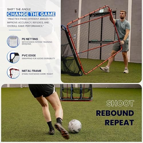 Baseball Rebounder Net | 12-Angle Baseball Pitching Net w/ 9 Pocket Nets – Softball & Baseball Training Equipment – Multi-Sport Bounce Back Net for Soccer, Volleyball, Basketball, Lacrosse & More thumbnail 8