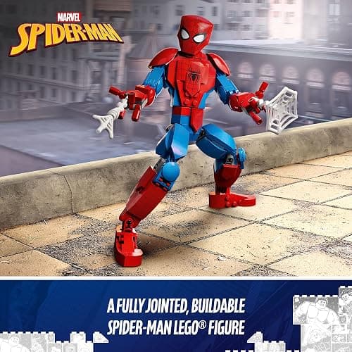 LEGO Marvel Spider-Man Building Toy, Fully Articulated Action Figure, Superhero Movie Set with Web Elements, Gift for Grandchildren, Collectible Model for Boys, Girls and Kids Ages 8 and Up, 76226 thumbnail 3