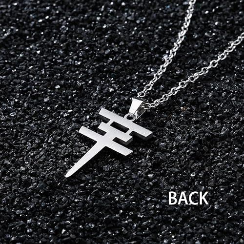 Medsor Rock Roll Necklace Stainless Steel Pendant Jewelry for Men Women Music Fans thumbnail 3