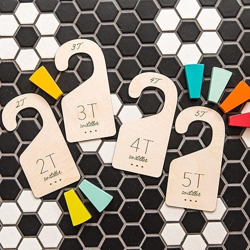 Loft Toddler Closet Dividers Durable Birch Kids Closet Organizer Timeless Etched Design for 2T-5T (Set of 4) thumbnail 6