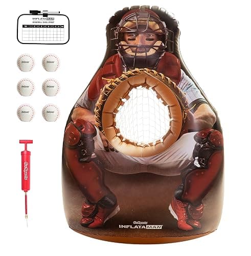 GoSports Inflataman Baseball Toss Challenge - Inflatable Catcher Strike Zone Pitching Game - Image 1