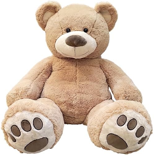 Anico 59" Tall (5 Foot) Giant Plush Bear, Stuffed Animal, Beige Teddy Bear with Smiling Face. Premium Stuffed Toy Teddy Bear, Perfect for Girlfriend, Kids, Valentine's Day, Christmas! thumbnail 3