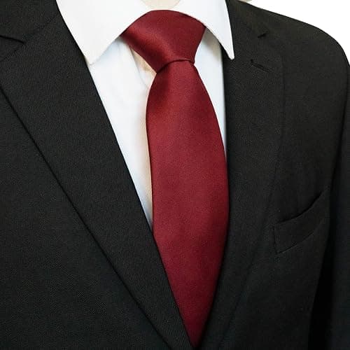 JEMYGINS Solid Color Tie Mens Necktie for Business and Wedding thumbnail 2