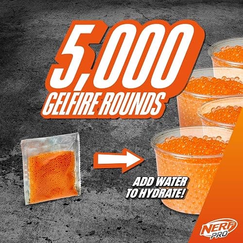 NERF Pro Gelfire Dual Wield Pack, 2 Blaster, No-Prime Firing, 5000 Gelfire Rounds, 2 x 100 runde integrierte Trichter, 2 Brillen, ab 14 Jahren thumbnail 7