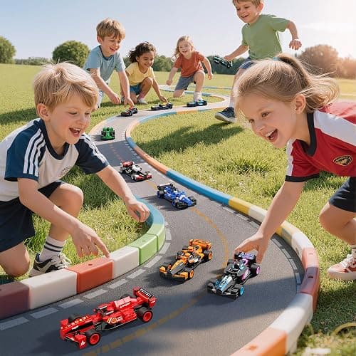 zinat F1 Race Cars Building Toys Set, 10 Pack F1 Racing Car Building Blocks, DIY Assembly Cars Toy Gift for Kids Boys Girls Ages 6+, Gift Idea for Birthday, Christmas (732 Pcs) thumbnail 6