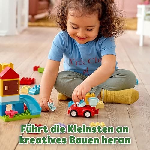 LEGO DUPLO Deluxe Steinebox - Montessori Spielzeug ab 1 Jahr - Lernspielzeug für Kleinkinder mit Auto, Zahlensteinen und Tierfiguren und Aufbewahrungsbox - Geschenk für Mädchen und Jungen 10914 thumbnail 5