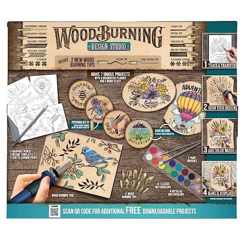 ArtSkills Wood Burning Tool Kit – 55 Piece Complete Woodburning Gift Set | Arts and Crafts Kit, Cool Gifts for Teens and Adults, Fun Crafts DIY Projects, Pyrography Kit thumbnail 9