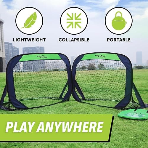 Sport Squad Portable Soccer Goal Net Set - Pop Up Training Soccer Goals for Backyard - Indoor or Outdoor Versions - Easy Assembly - Great for Kids and Adults thumbnail 2