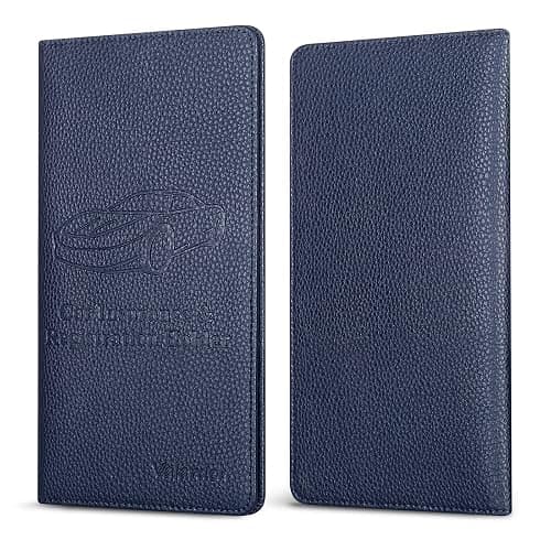 Valardoh Premium Car Registration and Insurance Card Holder, Car Document Holder for Cards, Driver License & other Essential Documents (Deep Blue) thumbnail 6
