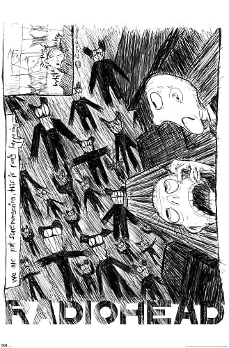 Trends International Radiohead - Scribble Wall Poster, 22.375" x 34", Unframed Version - Image 1