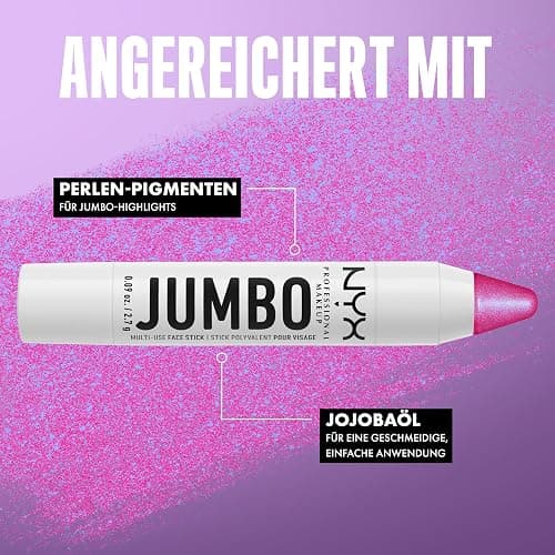 NYX Professional Makeup Schimmernder Highlighter Stift für das Gesicht, Für individuelle Looks, Intensive Farbe, Highlighter Pen mit pflegenden Ölen, Jumbo Highlighting Stick, Farbe: Vanilla Ice Cream thumbnail 6