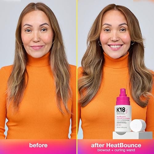 K18 HeatBounce Conditioning Heat Protectant Spray, Lightweight Leave-In Conditioner + 450℉ (232°C) Heat Protection, Soften, Smooth + Detangle All Hair Types, 4 Fl Oz Liq thumbnail 3