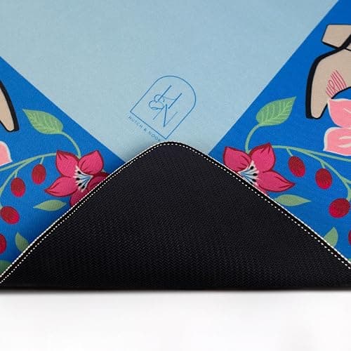 Hutch & Nook Mahjong Mat | 33" Non-Slip Card Table Cover | Decorative Game Mat for Mahjong Set, Dominoes, Poker & More (Blue Cowboy Boot) thumbnail 6