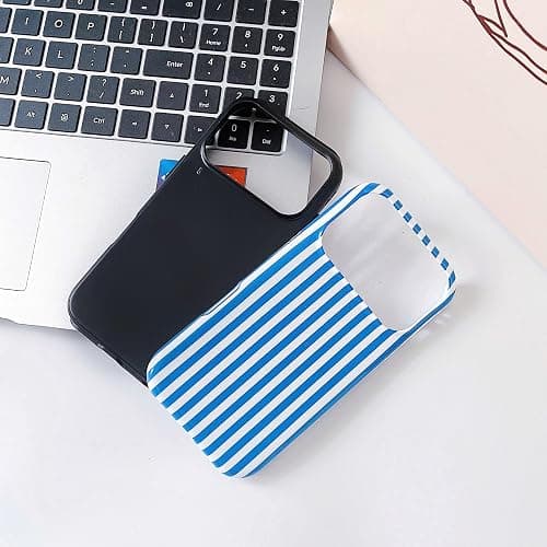 Finyosee Compatible with iPhone 17 Pro Max Case with Cute Fashion Striped Aesthetics Design Simple Case for Girls Women, Slim TPU and Hard PC Protection Cover for iPhone 17 Pro Max-Pink thumbnail 8