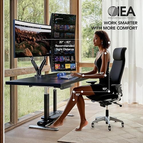 HUANUO Dual Monitor Stand for 13″–40″, Premium Dual Monitor Mount with USB, Height Adjustable Monitor Stand for 2 Monitors, VESA Mount with Clamp/Grommet Base, Holds 26.4lbs per Arm, HNDS7 thumbnail 4
