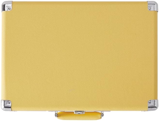 Crosley CR8005F-LY Cruiser Plus Vintage 3-Speed Bluetooth in/Out Suitcase Vinyl Record Player Turntable with Built-in Speakers, Lemon Yellow thumbnail 13