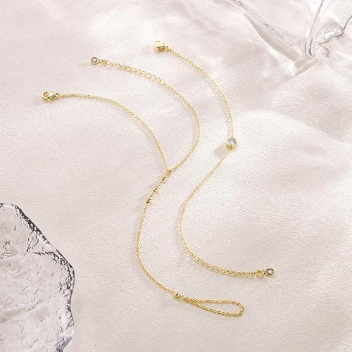 CHESKY 14k Gold Plated Hand Chain Bracelet for Women Trendy, Dainty Ring Bracelets Hand Chain Finger Nail Bracelet Simple Gold Hand Jewelry for Women Gifts thumbnail 7