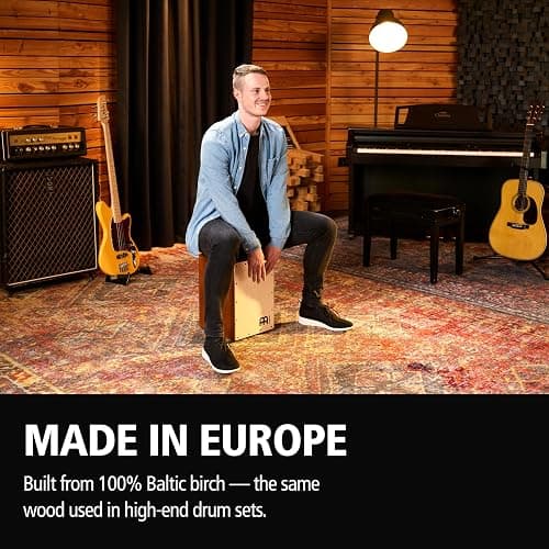 Jam Cajon Box Drum with Snare and Bass Tone for Acoustic Music — MADE IN EUROPE — Baltic Birch Wood, Play with Your Hands, 2-YEAR WARRANTY thumbnail 2