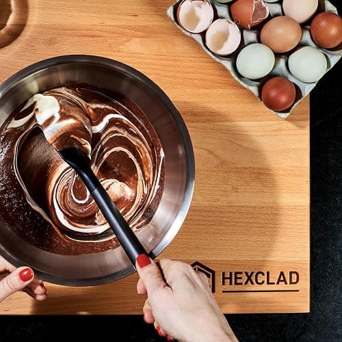 HexClad Stainless Steel Mixing Bowl Set, 3-Piece with Vacuum Seal Lids and Non-Slip Base, 1.3,3 and 5 Quarts thumbnail 2