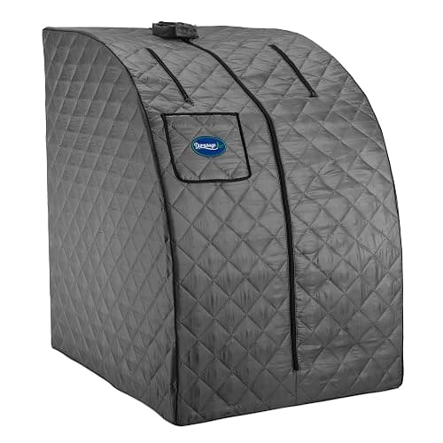 Durasage Lightweight Portable Personal Steam Sauna Spa - 800W Steam Generator, 60-Min Timer, Zippered Access, Single Front Pocket, Foldable Frame & Chair - Indoor Use, at-Home Relaxation Kit thumbnail 3