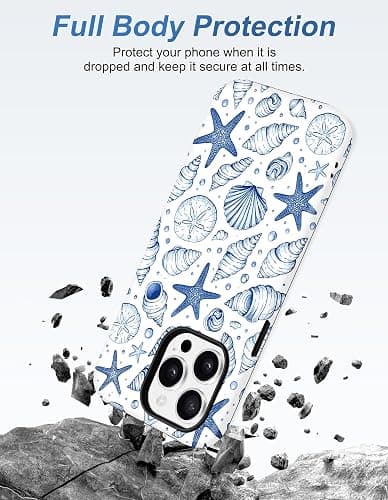 Aitipy Compatible with MagSafe Summer Collage Case for iPhone 16e/17e, Cute Magnetic Aesthetic Blue Seashells Beach Soft TPU and Hard PC Shockproof Protective Phone Cover for Women Girls thumbnail 4