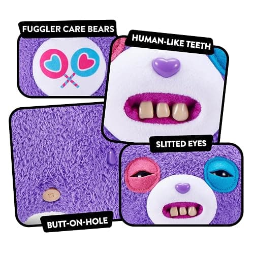 Fuggler Care Bears 9-Inch Plush Toy (Share Bear) by ZURU – Funny Ugly Monster Stuffed Animal with Human-Like Teeth, Collectible Plush for Kids, Tweens, Teens, Adults & Crossover Fans thumbnail 8