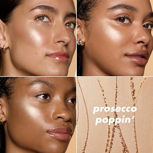 e.l.f. Halo Glow Silky Powder Highlighter, Long-Lasting Luminous Finish, Cake-Resistant With Micro-Shimmer, Vegan & Cruelty-Free, Prosecco Poppin' thumbnail 4