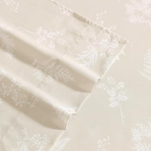 Wrangler - Bed Sheets, Breathable & Wrinkle Resistant Bedding, Includes Matching Sham & Pillowcases, Yellowstone Inspired Bed Sheets, Dorm Essentials (Foliage Beige, Queen) - Queen - Foliage Beige thumbnail 8