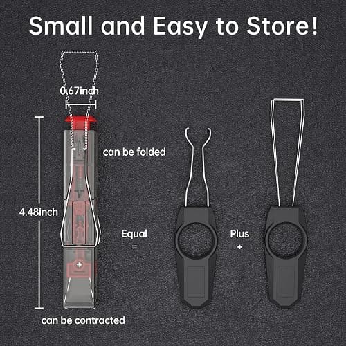 KEMOVE P10 2-in-1 Switch Puller Keycap Puller for Mechanical Keyboard, 304 Stainless Steel Key Switch Keycap Puller, Easily Remove and Replace Gaming Keyboard Switches and keycaps - Black Translucent thumbnail 6