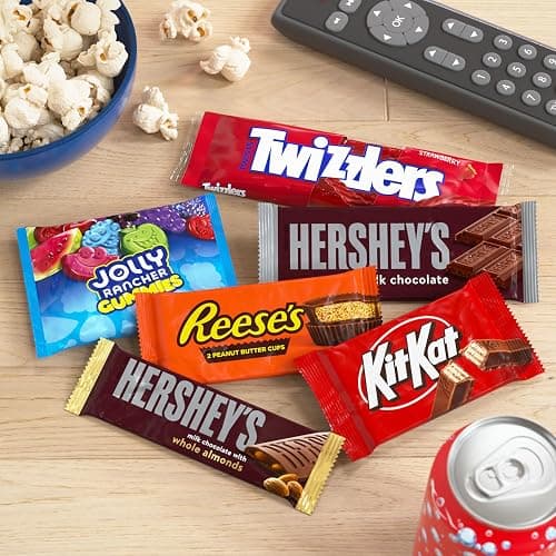 Hershey Assorted Flavored Candy Variety Pack, 31.5 oz (18 Packs) | Individually wrapped full-size candy packs with milk chocolate and fruit flavors for parties, and pantry restocking. thumbnail 6