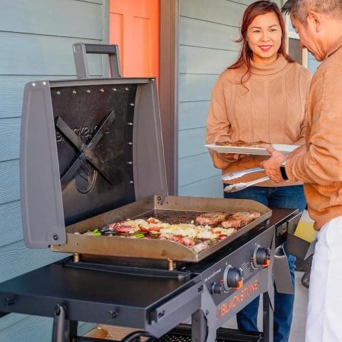 Blackstone 2311 Iron Forged 28” Omnivore Griddle with X-Braced Hood, Powder Coated Steel, Black thumbnail 6