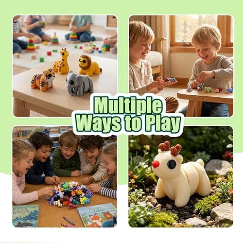 Cybermaker 60PCS Mini 3D Printed Animals, Articulated Fidget Toys for Kids | Flexible joints, Cute designs desk pets, Classroom rewards, Party favors, Goodie bag stuffers thumbnail 8