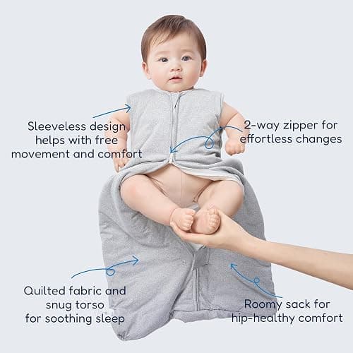 TotAha Toddler Sleep Sack 1.0 TOG for 2T-3T-4T, Soft Wearable Blanket Baby Sleep Bag with 2-Way Safe Zippers,Fluffy Extra Large Sleeping Sacks, Grey thumbnail 8